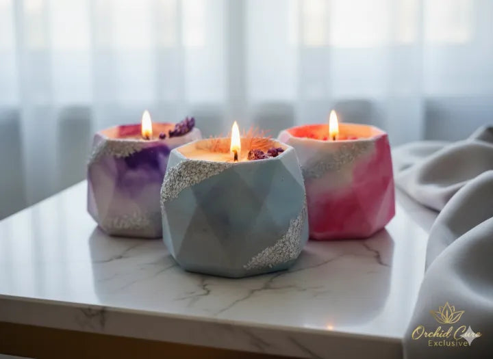 Buy 1pc Get One Free ๐ Diamond cut scented candles in mini Handmade Pots