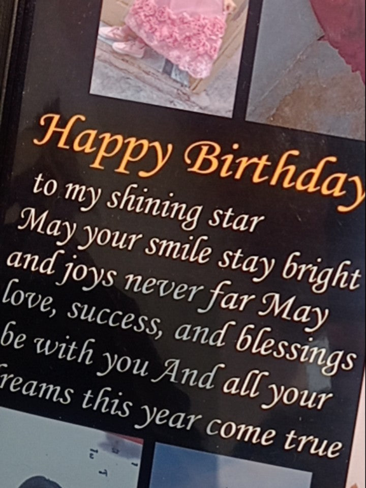 Moon Shape Customized Photo Frame – Personalized Calendar Frame with Message & Pictures Birthday, Anniversary & Friend Gift FREE Shipping + COD