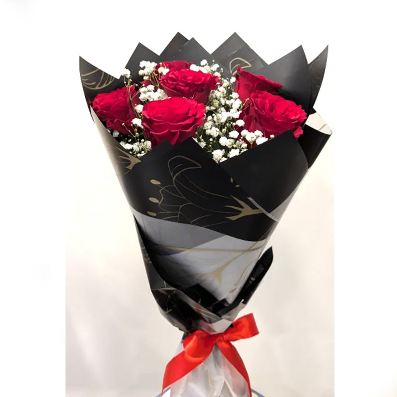Romantic Red Roses Hand-Tied Bouquet