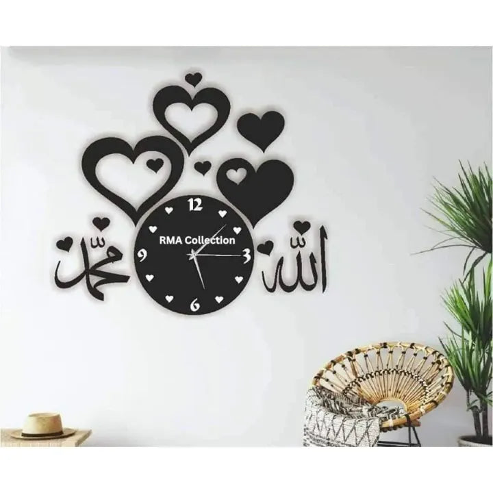 High quality wooden wall clock | Hearts Shaped wall clock | hearts shaped wooden wall clock