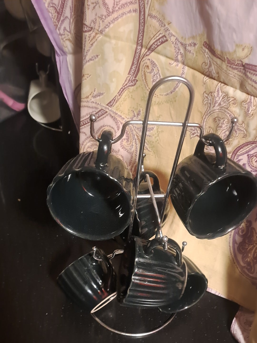 Cup Stand Cup Holder Mug Stand Mug Holder Hanging Tree Drainer Tea Coffee Cup Stand / silver color / kitchen accessories