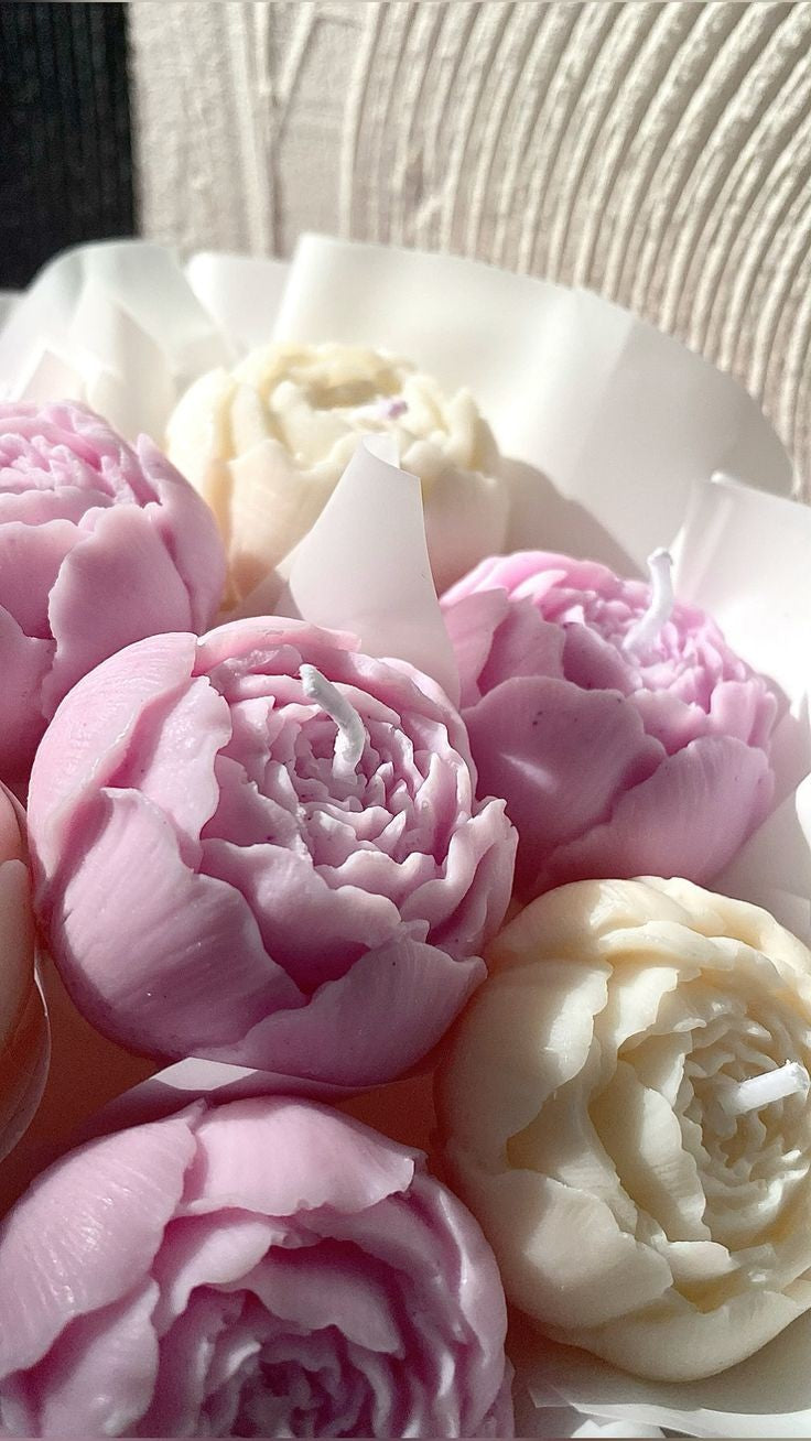 Flower Shape Scented Candle | Perfect for Home Decor, Gifts and Events | 3x4 cm