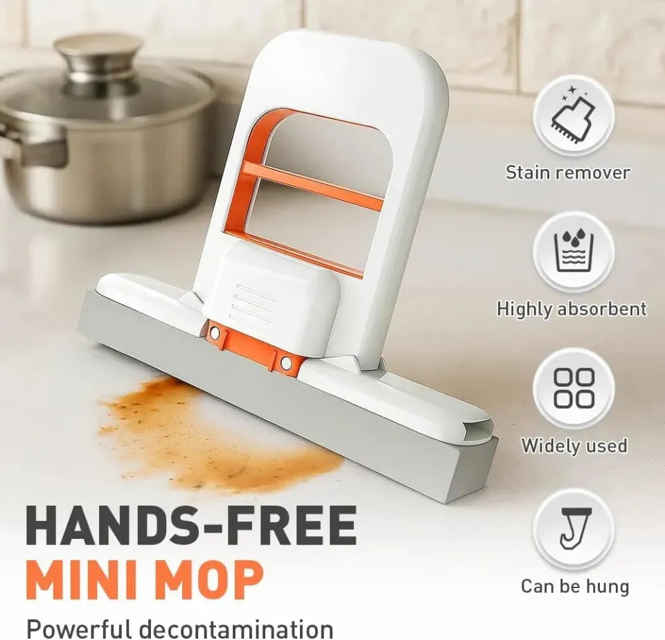 Hands-Free Mini Mop – Compact Self-Squeeze Cleaning Mop