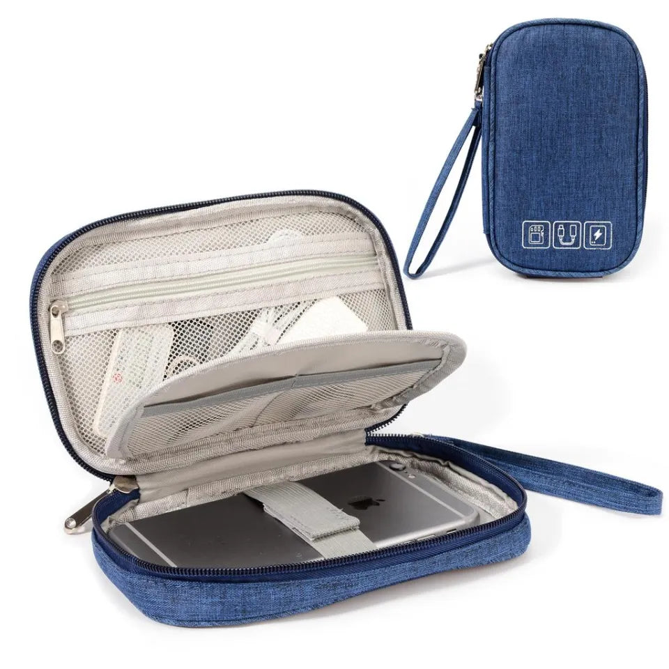 Travel Cable Organizer – Waterproof Electronic Accessories Storage Pouch Portable Tech Accessories Carry Case – Waterproof Cable & Gadget Organizer Bag Electronic Travel Storage Bag – Multi-Purpose Cable Organizer & Gadget Pouch
