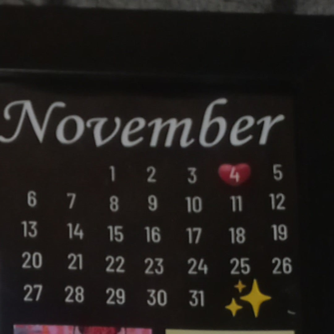 Moon Shape Customized Photo Frame – Personalized Calendar Frame with Message & Pictures Birthday, Anniversary & Friend Gift FREE Shipping + COD