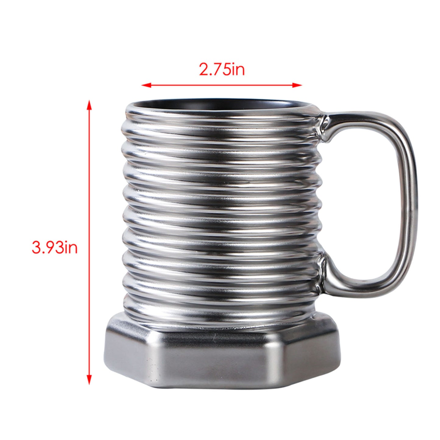 Screw Shape Ceramic Mug – 3D Twist Design