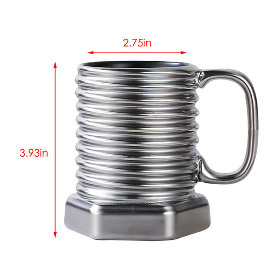 Screw Shape Ceramic Mug – 3D Twist Design