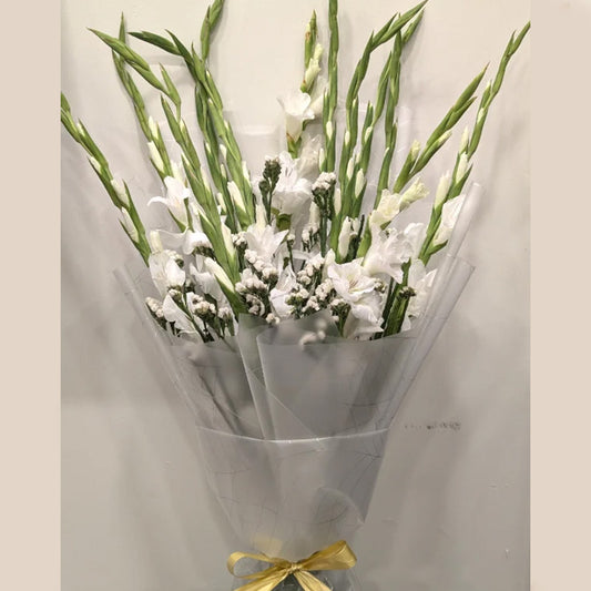 Elegant White Gladiolus Bouquet