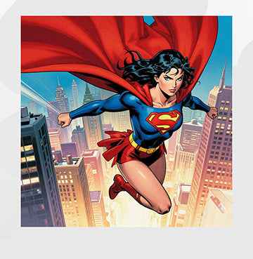 Supergirl Power Wall Frame – Bold Superhero Art Décor